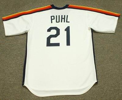 TERRY PUHL Houston Astros 1984 Majestic Cooperstown Throwback Baseball  Jersey - Custom Throwback Jerseys