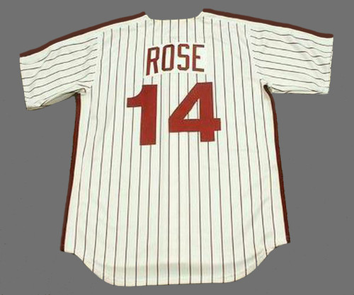 Pete Rose 80 WS Champs Autographed Philadelphia Phillies Jersey