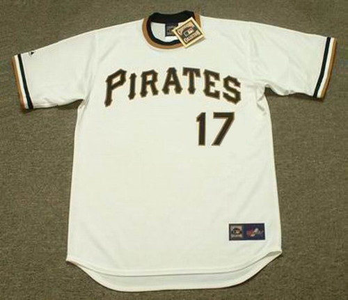 MLB Pirates 17 DOCK ELLIS White 1971 Cooperstown Throwback Men Jersey