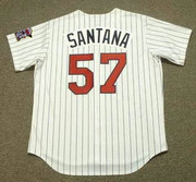 JOHAN SANTANA Minnesota Twins 2004 Majestic Throwback Home Baseball Jersey - BACK