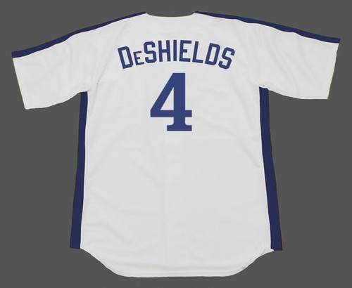 Montreal Expos #4 Delino DeShields 1982 Cream Throwback Jersey on