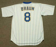 RYAN BRAUN Milwaukee Brewers 1980's Majestic Cooperstown Throwback Home Jersey