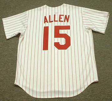 RICHIE ALLEN  Philadelphia Phillies 1975 Majestic Cooperstown Home  Baseball Jersey