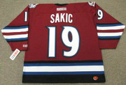 JOE SAKIC Colorado Avalanche 2002 CCM Throwback Alternate NHL Hockey Jersey - BACK