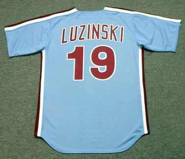 Philadelphia Phillies Greg Luzinski Blue Custom Pro Style Jersey with JSA