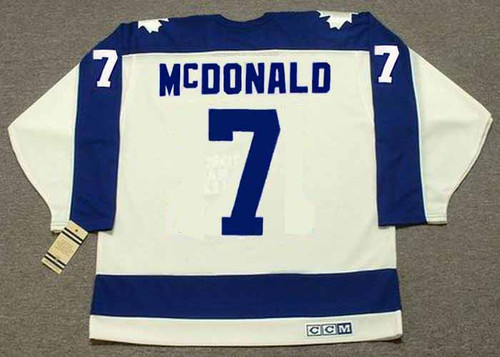 LANNY McDONALD Signed Blue CCM Vintage Jersey - Toronto Maple