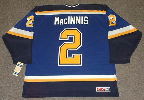 PRO-TEAM ISSUED-54 AL MacINNIS ST LOUIS BLUES AUTO/SIGNED CCM AUTHENTIC  JERSEY