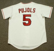 Albert Pujols 2014 Los Angeles Angels Majestic MLB Home Throwback Jersey - BACK