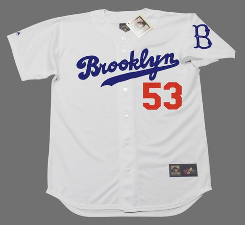 Don Drysdale Jersey - 1957 Brooklyn Dodgers Home Throwback Baseball Jersey