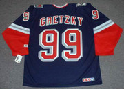 WAYNE GRETZKY New York Rangers 1997 Alternate CCM NHL Vintage Throwback Jersey - BACK