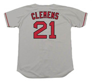 ROGER CLEMENS Boston Red Sox 1990 Majestic Throwback Away Baseball Jersey - Back