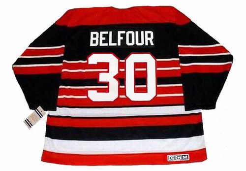 ED BELFOUR DALLAS STARS CCM VINTAGE BLACK JERSEY NHL MEN SEWN LARGE