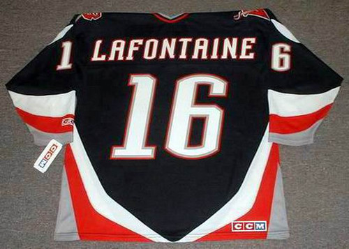 Black Pat LaFontaine Jersey Buffalo Sabres 1996-97 CCM Vintage Throwback  Jerseys