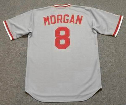 JOE MORGAN Cincinnati Reds 1975 Majestic Cooperstown Away Baseball Jersey -  Custom Throwback Jerseys