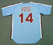 PETE ROSE Philadelphia Phillies 1980 Away Majestic Baseball Throwback Jersey - Back