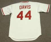 ERIC DAVIS Cincinnati Reds 1990 Majestic Cooperstown Home Baseball Jersey