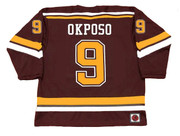 KYLE OKPOSO Minnesota Gophers 2007 NCAA Throwback Hockey Jersey - BACK