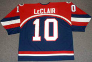 JOHN LeCLAIR 2002 USA Nike Olympic Throwback Hockey Jersey