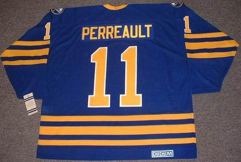 1980-83 BUFFALO SABRES PERREAULT #11 CCM JERSEY (AWAY) XL - Classic  American Sports