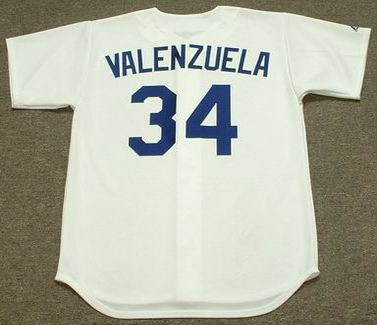 Fernando Valenzuela 1981 Los Angeles Dodgers Cooperstown Home Throwback MLB  Jersey