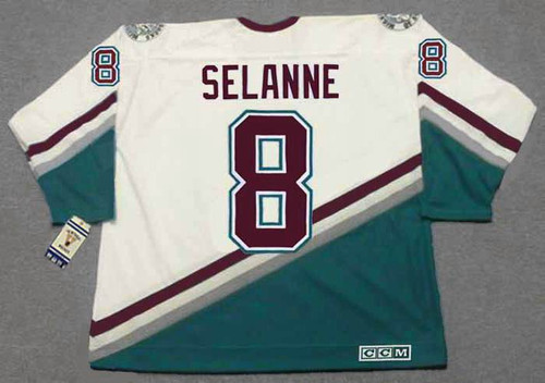 TEEMU SELANNE Signed Anaheim Ducks White CCM Jersey - NHL Auctions