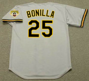 BOBBY BONILLA Pittsburgh Pirates 1990 Majestic Throwback Away Baseball Jersey - BACK