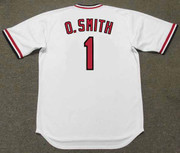 OZZIE SMITH St. Louis Cardinals 1982 Home Majestic Throwback Baseball Jersey - BACK