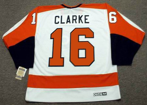Bobby Clarke Philadelphia Flyers Mitchell & Ness 1974/75 Captain Patch Blue  Line Player Jersey - Orange