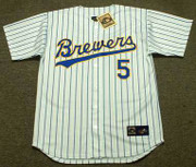 BJ Surhoff 1990 Milwaukee Brewers Cooperstown Home MLB Throwback Baseball Jerseys - FRONT