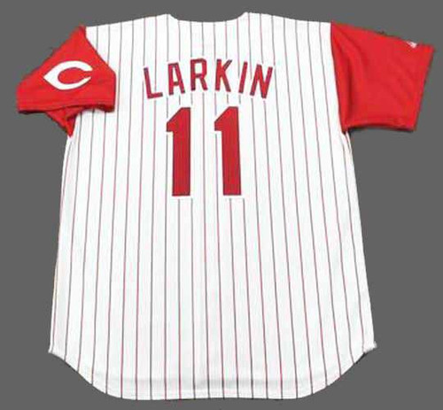 Majestic Barry Larkin Cincinnati Reds Cooperstown Replica Jersey