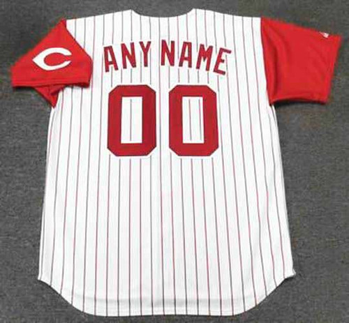 Majestic Cincinnati Reds Barry Larkin Sewn Pinstripe Baseball