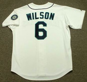 DAN WILSON Seattle Mariners 1997 Home Majestic Baseball Throwback Jersey - BACK