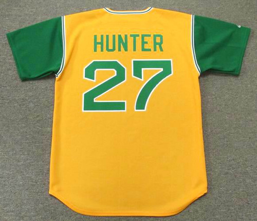 MAJESTIC  JIM CATFISH HUNTER Oakland Athletics 1972 Throwback Baseball  Jersey