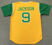 REGGIE JACKSON Oakland Athletics 1969 Majestic Throwback baseball Jersey - BACK