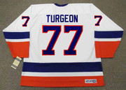 PIERRE TURGEON New York Islanders 1993 Home CCM Vintage Throwback Hockey Jersey - BACK