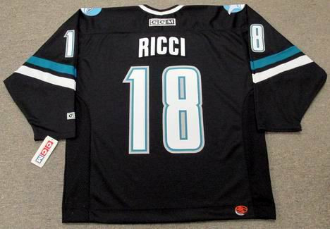 MIKE RICCI  San Jose Sharks 1997 CCM Throwback NHL Hockey Jersey