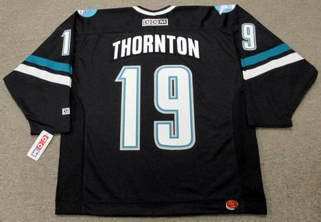 San Jose Sharks #19 Joe Thornton Teal 25th Anniversary Stitched NHL Je