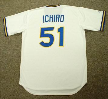 MAJESTIC  ICHIRO SUZUKI, Seattle Mariners 2001 Throwback Baseball Jersey