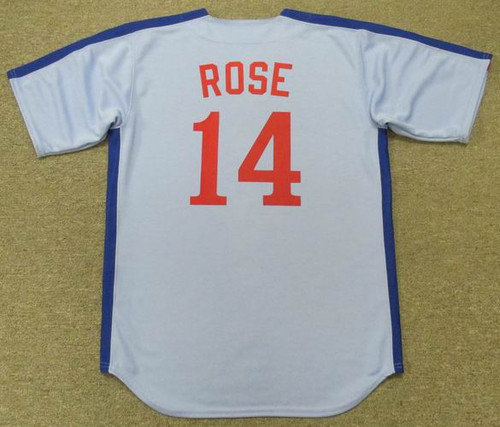 PETE ROSE  Montreal Expos 1984 Away Majestic Throwback Baseball Jersey