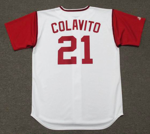 MAJESTIC  ROCKY COLAVITO Cleveland Indians 1965 Cooperstown Baseball Jersey