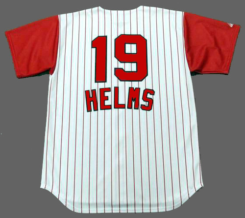 MAJESTIC  TOMMY HELMS, Cincinnati Reds 1960's Throwback Baseball Jersey