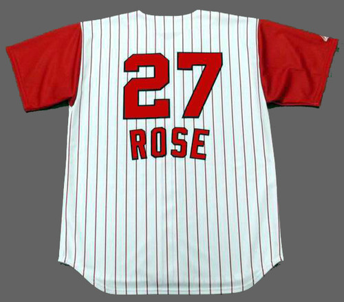 PETE ROSE  Cincinnati Reds 1963 Home Majestic Throwback Baseball Jersey