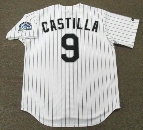 VINNY CASTILLA Colorado Rockies 2004 Majestic Throwback Home