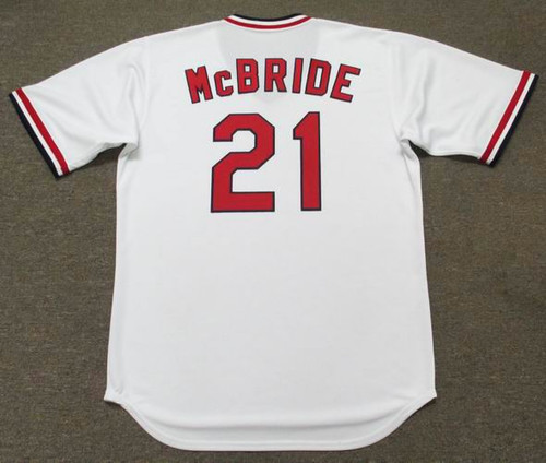 BAKE McBRIDE St. Louis Cardinals 1975 Majestic Cooperstown Throwback Away  Jersey - Custom Throwback Jerseys