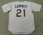 KEN CAMINITI San Diego Padres 1996 Away Majestic Baseball Throwback Jersey - BACK