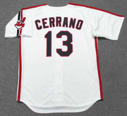 PEDRO CERRANO Cleveland Indians 1980's Majestic Baseball Throwback Jersey