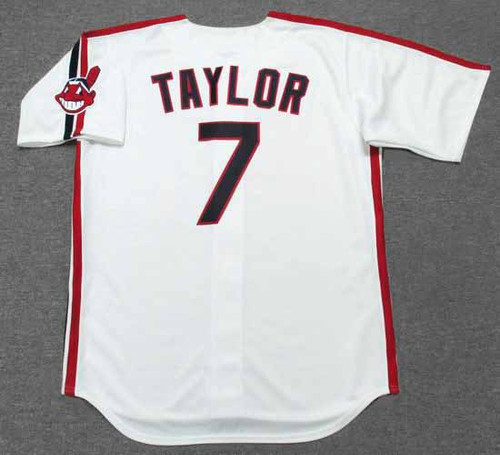 MAJESTIC  JAKE TAYLOR Cleveland Indians Throwback Baseball Jersey