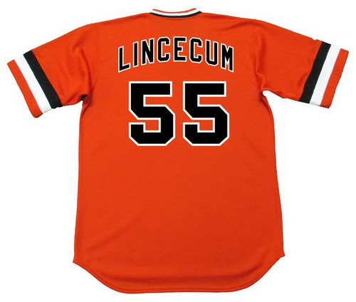 MAJESTIC  TIM LINCECUM San Francisco Giants 1970's Cooperstown Baseball  Jersey