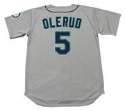 JOHN OLERUD Seattle Mariners 2001 Majestic Throwback Away Baseball Jersey