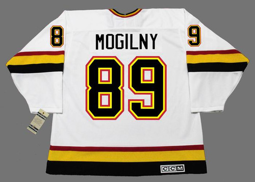 Lot Detail - 1995-96 ALEXANDER MOGILNY VANCOUVER CANUCKS GAME WORN ROAD  JERSEY (NSM COLLECTION)